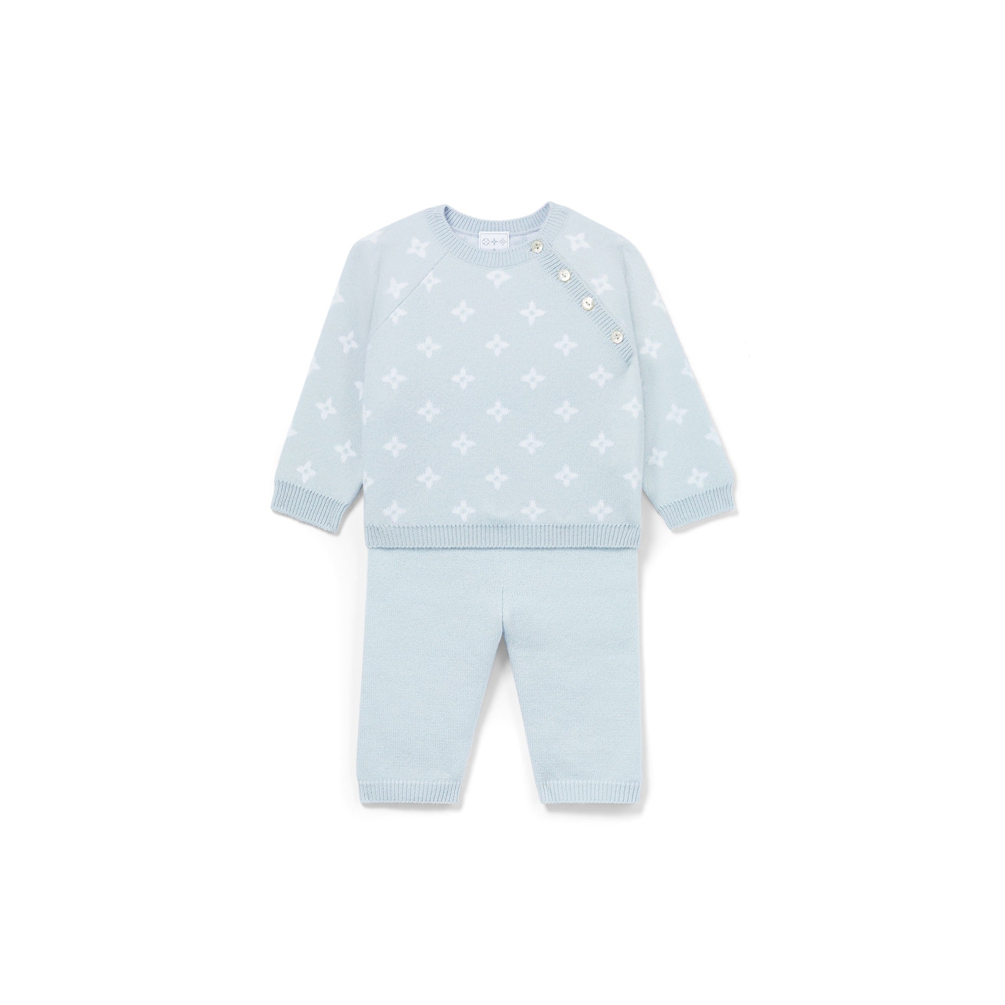 Louis Vuitton Flower Knit Set (Pastel Blue) 