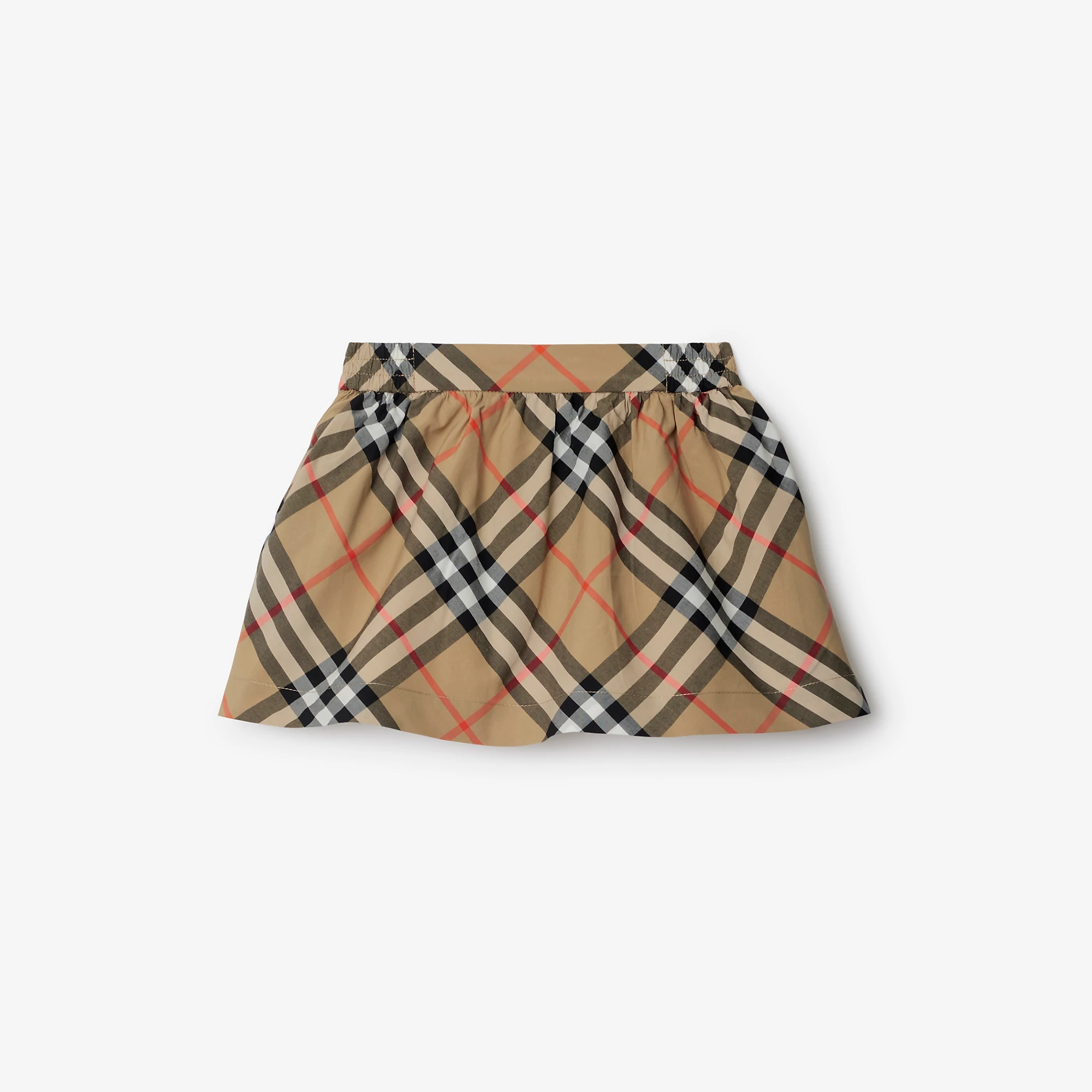 Burberry Baby Check Cotton Skirt (Sand)