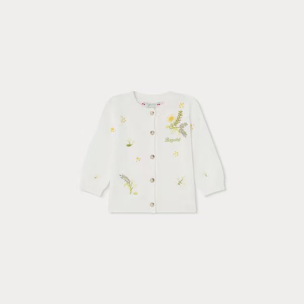 [Outlet] Bonpoint Claudie Baby Cardigan (White)