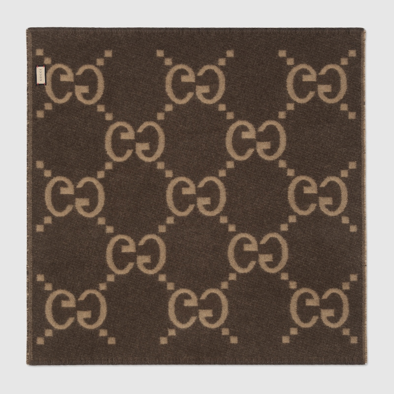 Gucci GG Motif Baby Blanket (Beige)