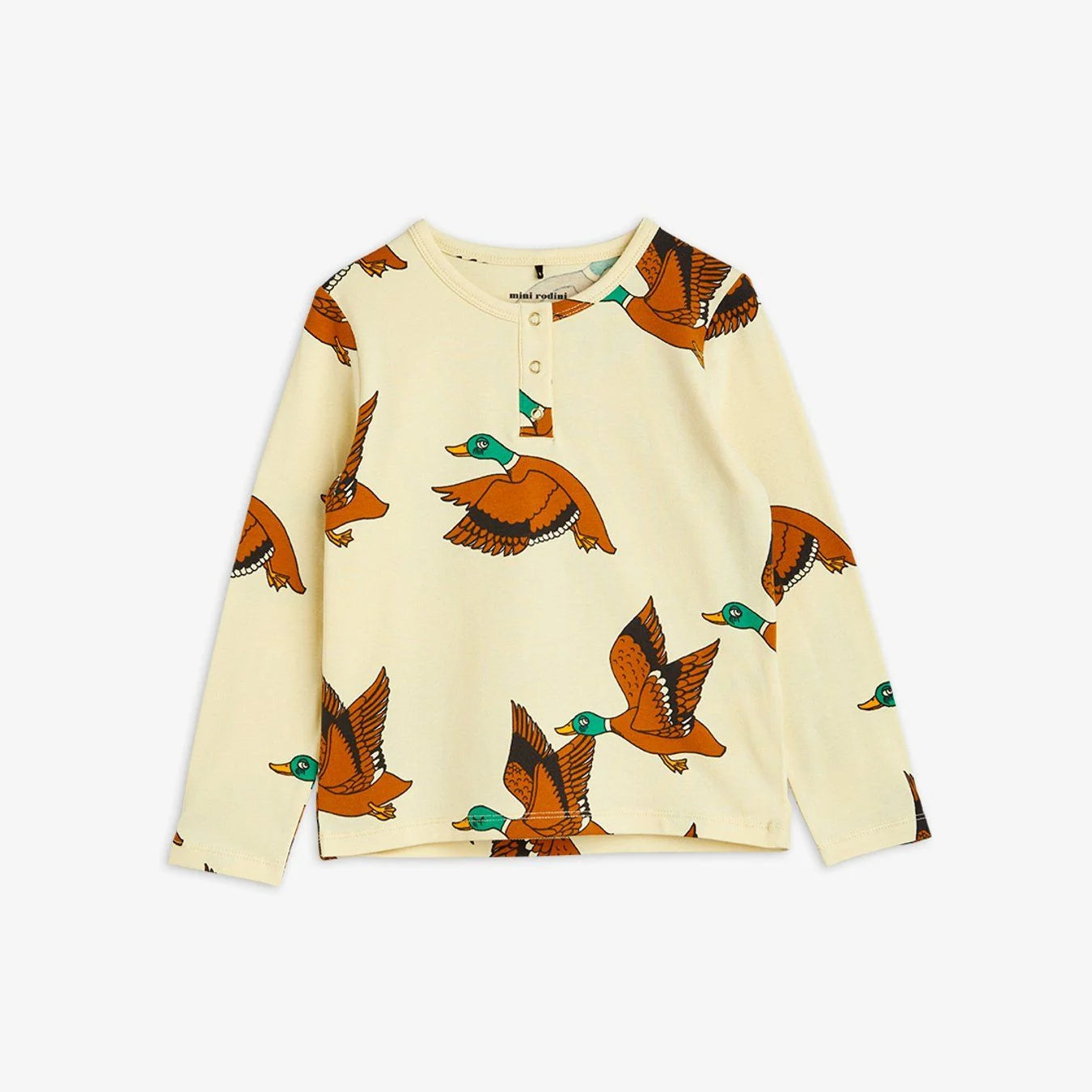 24AW MAIN Mini Rodini Duck Long Sleeve T-Shirt (Yellow)