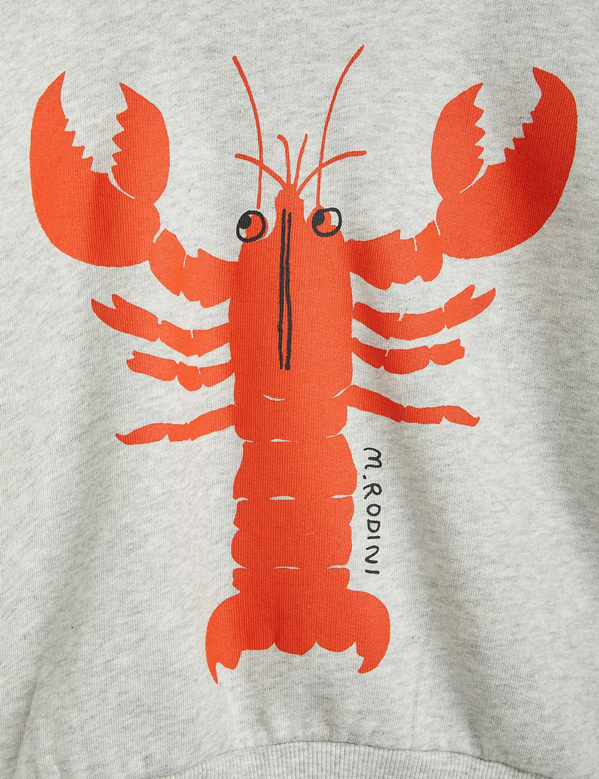 [Free Shipping] 23AW MAIN Mini Rodini Lobster Sweatshirt (Gray)