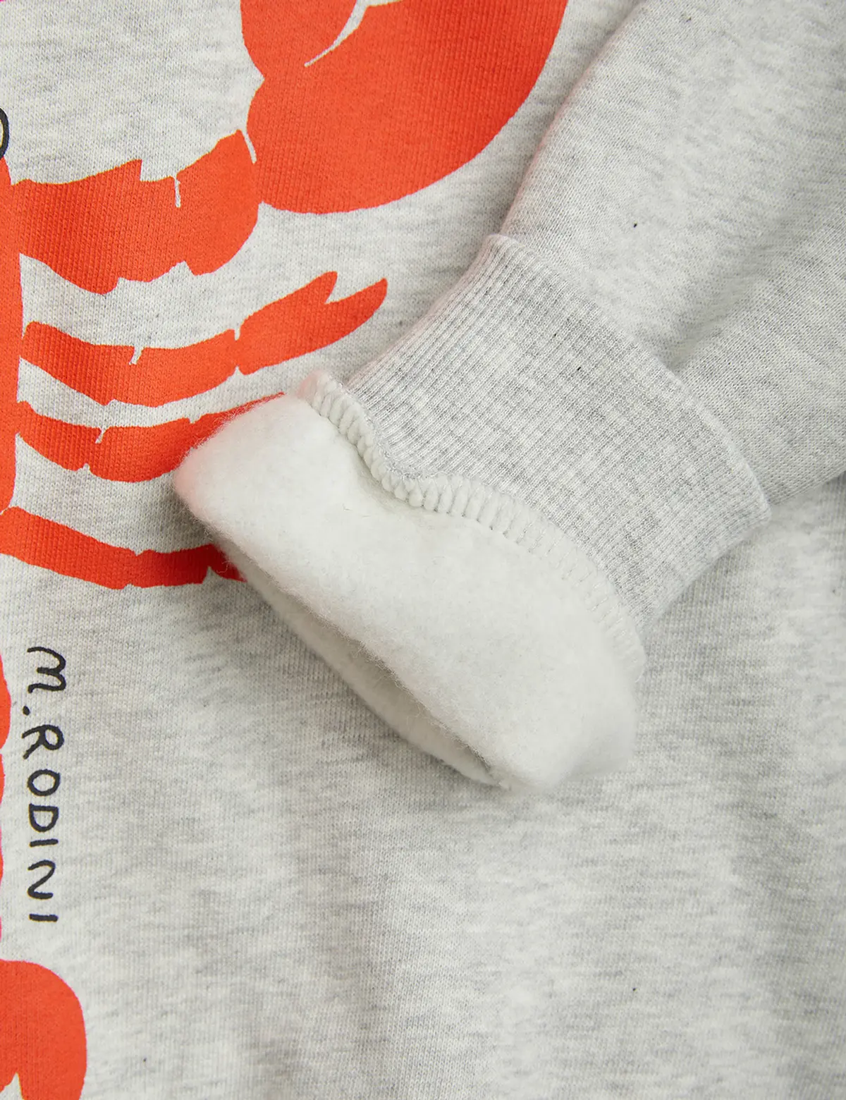 [Free Shipping] 23AW MAIN Mini Rodini Lobster Sweatshirt (Gray)