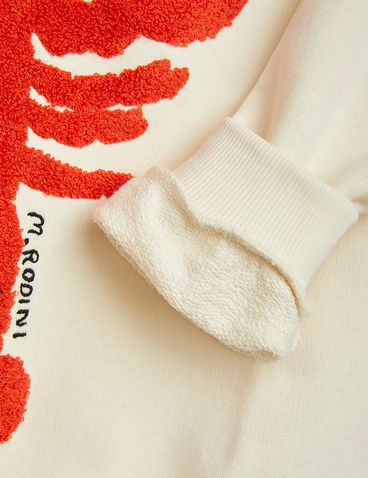 [Free Shipping] 23AW MAIN Mini Rodini Lobster Embroidery Sweatshirt (Cream)