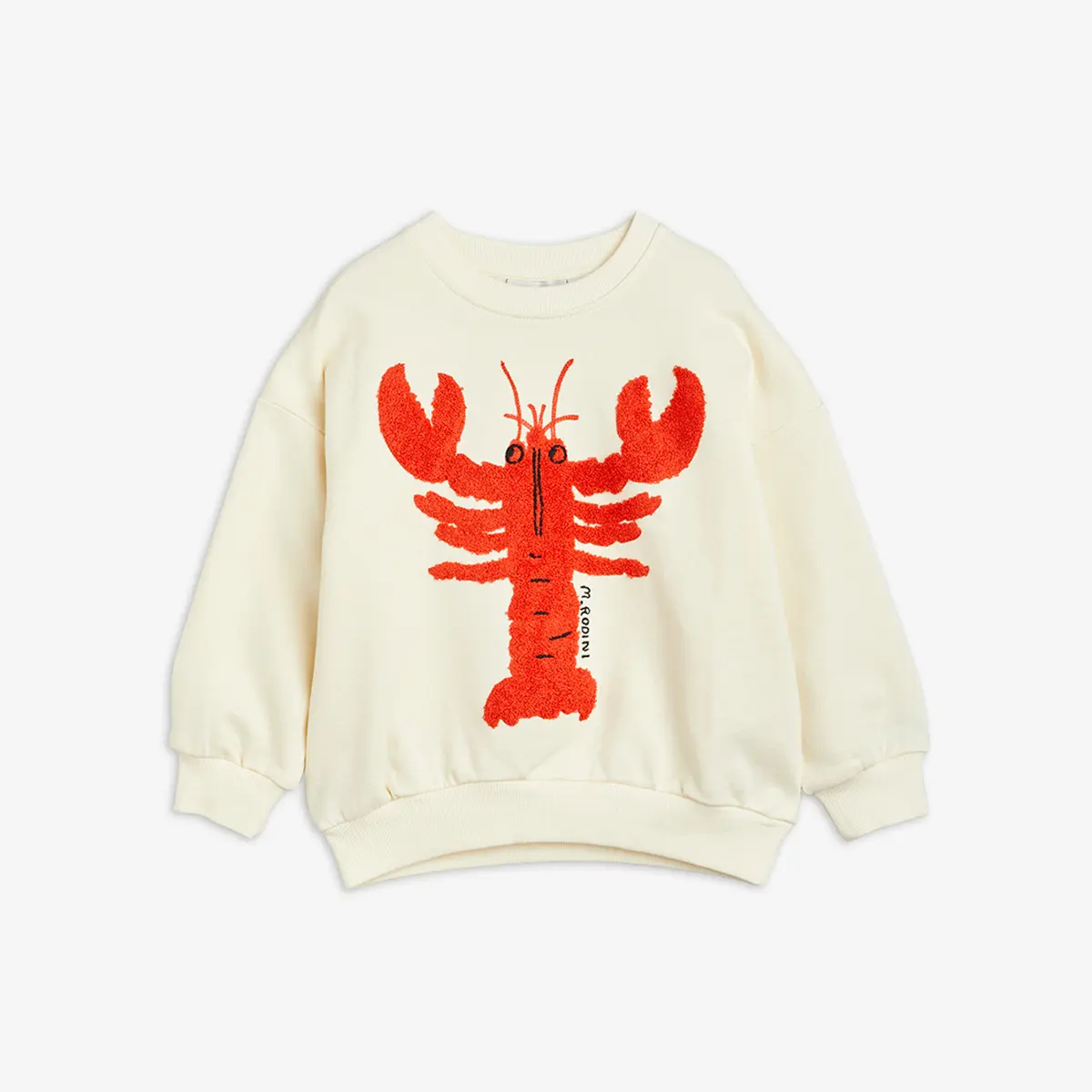 [Free Shipping] 23AW MAIN Mini Rodini Lobster Embroidery Sweatshirt (Cream)