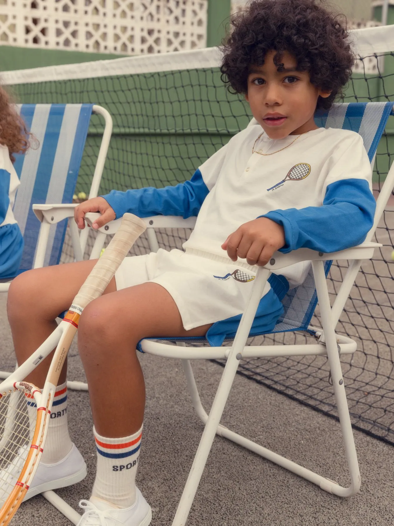 24SS Mini Rodini Tennis Shorts (White)