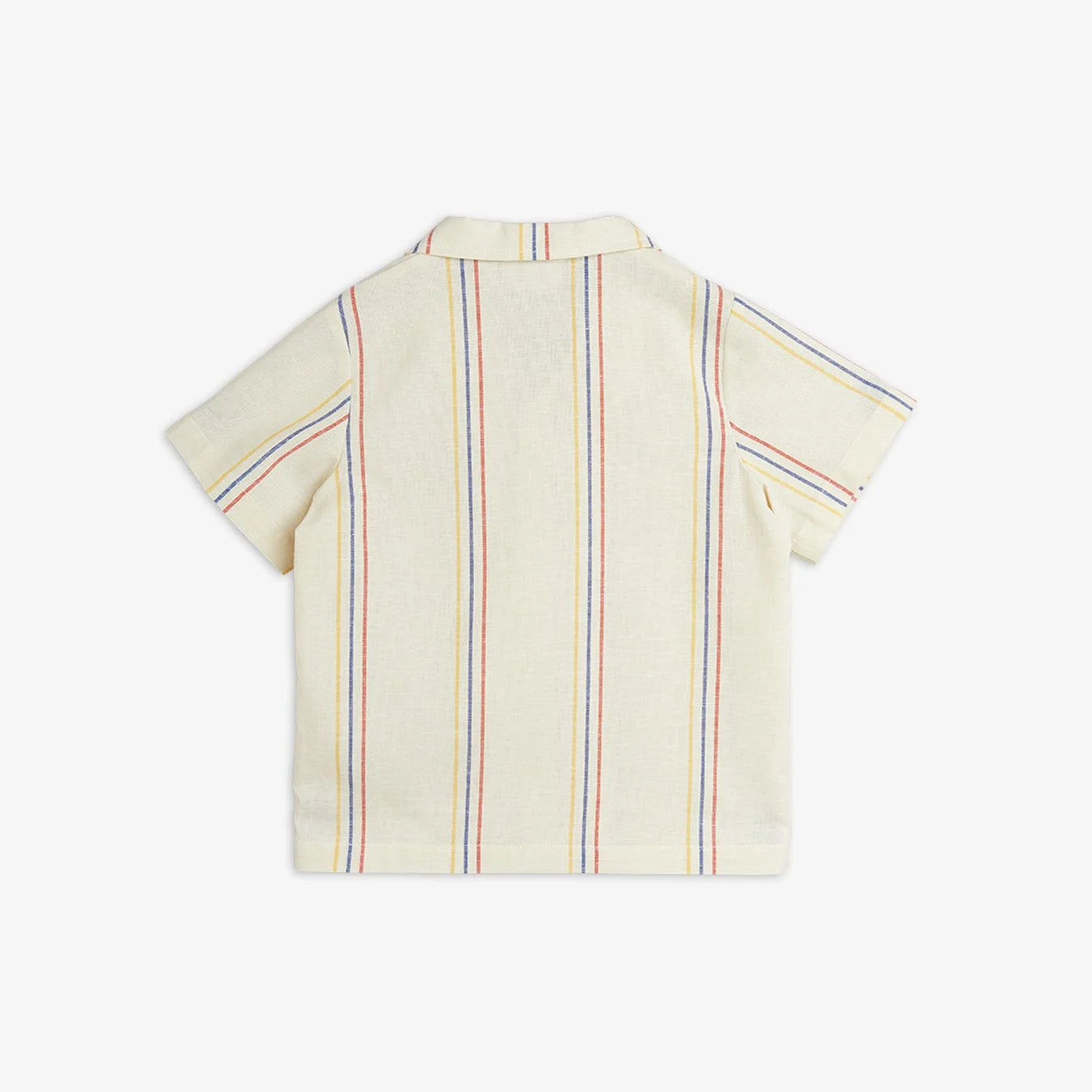 24SS Mini Rodini STRIPE WOVEN Short Sleeve Shirt (Off White)