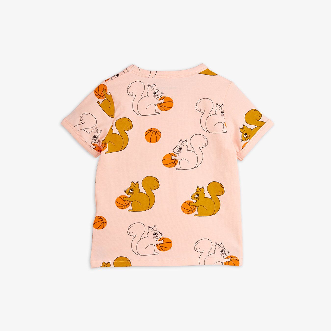 24SS Mini Rodini SQUIRRELS Short Sleeve T-Shirt (Pink)