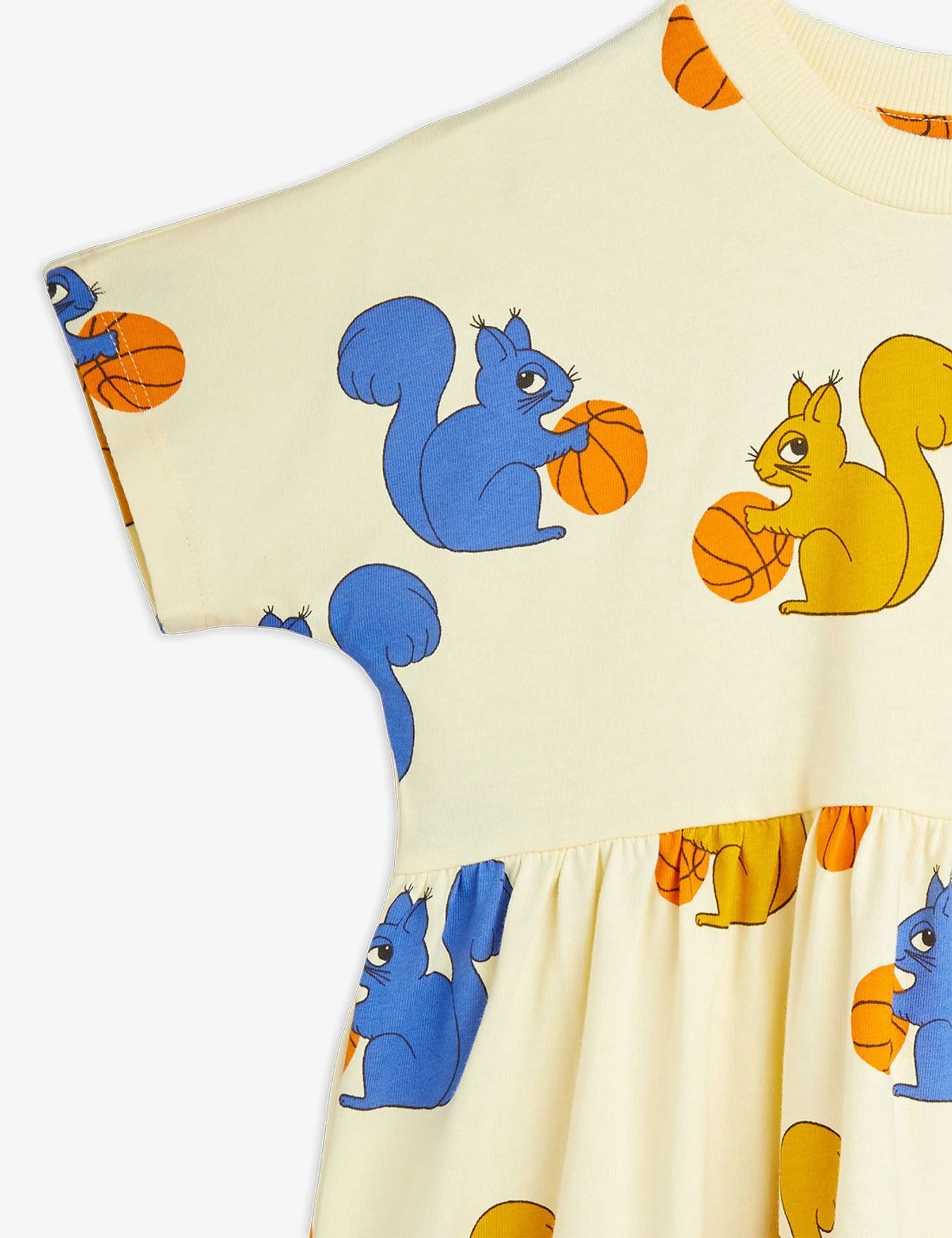 24SS Mini Rodini SQUIRRELS Short Sleeve One Piece (Yellow)