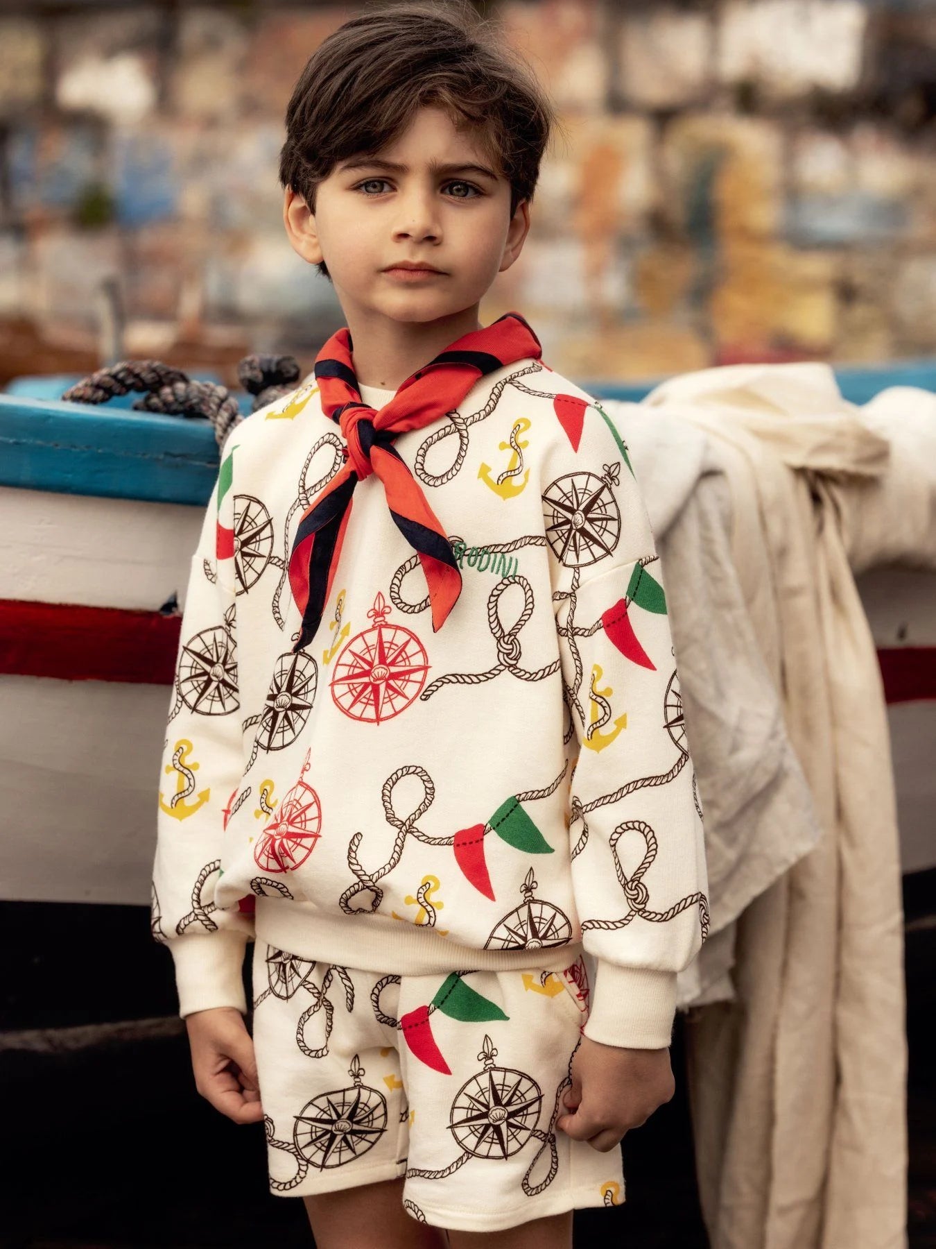 24AW PRE Mini Rodini Nautical Man to Man (Multicolor)