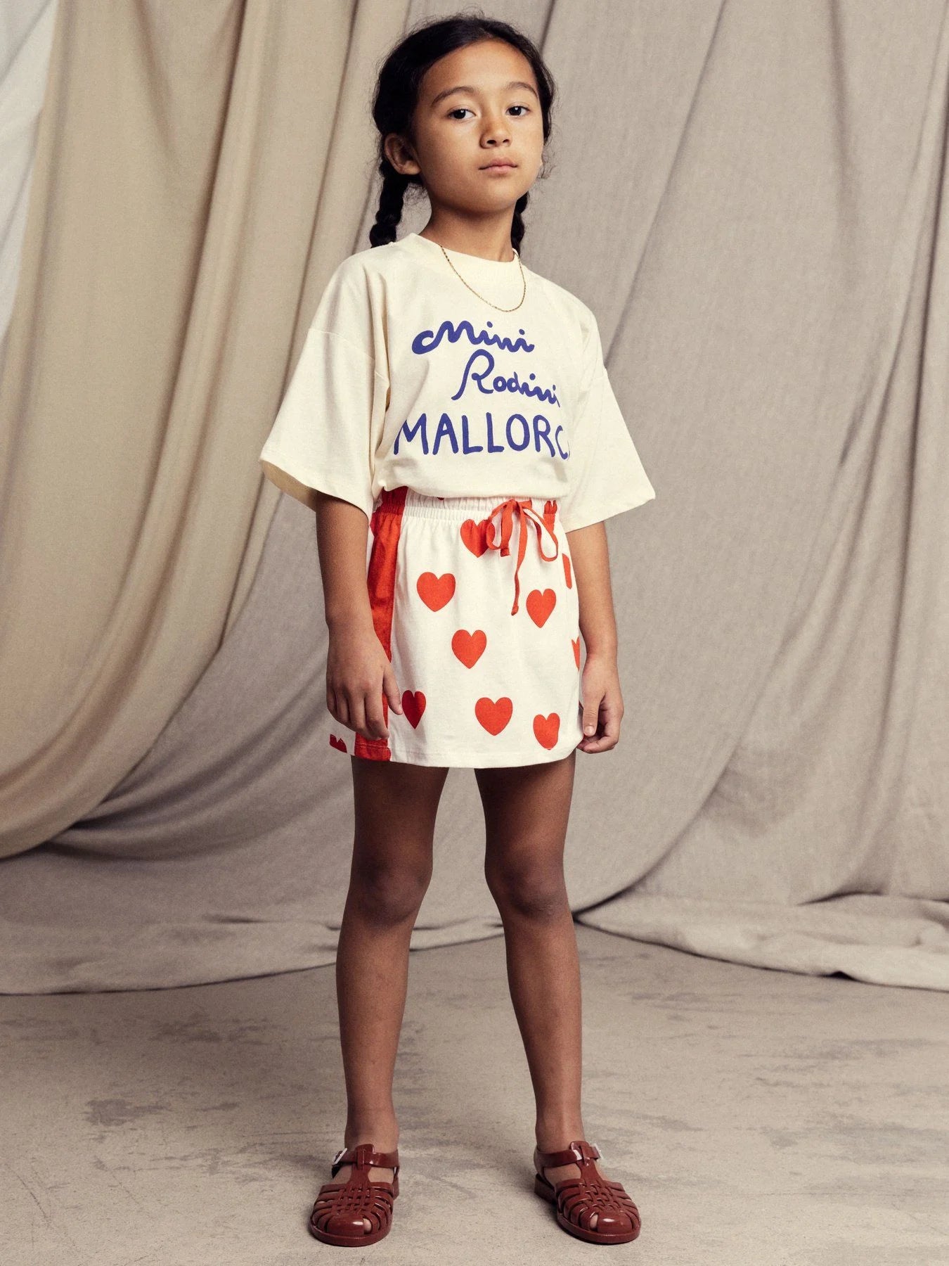 24AW PRE Mini Rodini Mallorca Lettering T-Shirt (Off White)