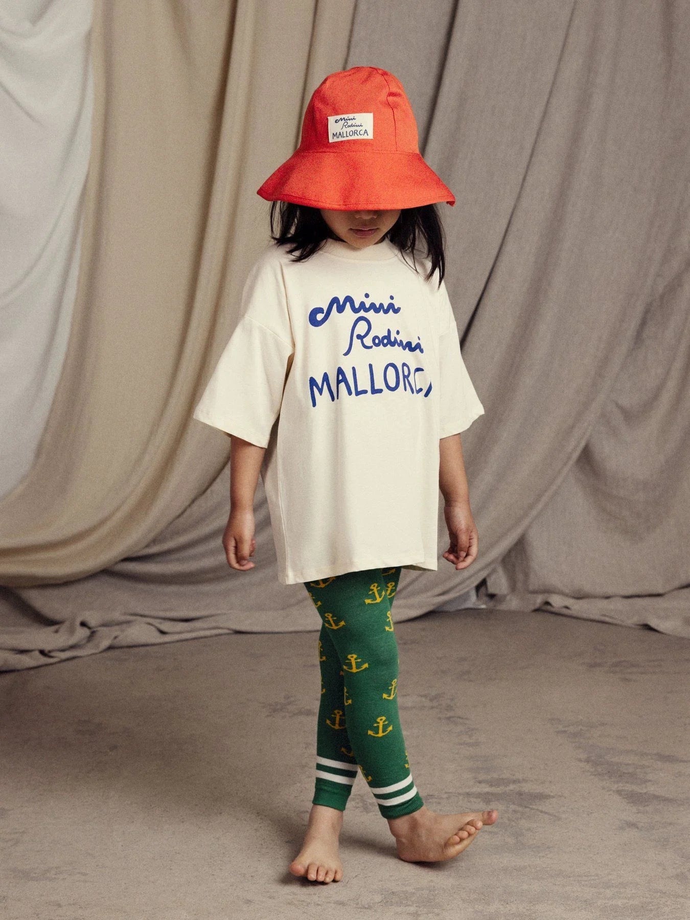 24AW PRE Mini Rodini Mallorca Lettering T-Shirt (Off White)