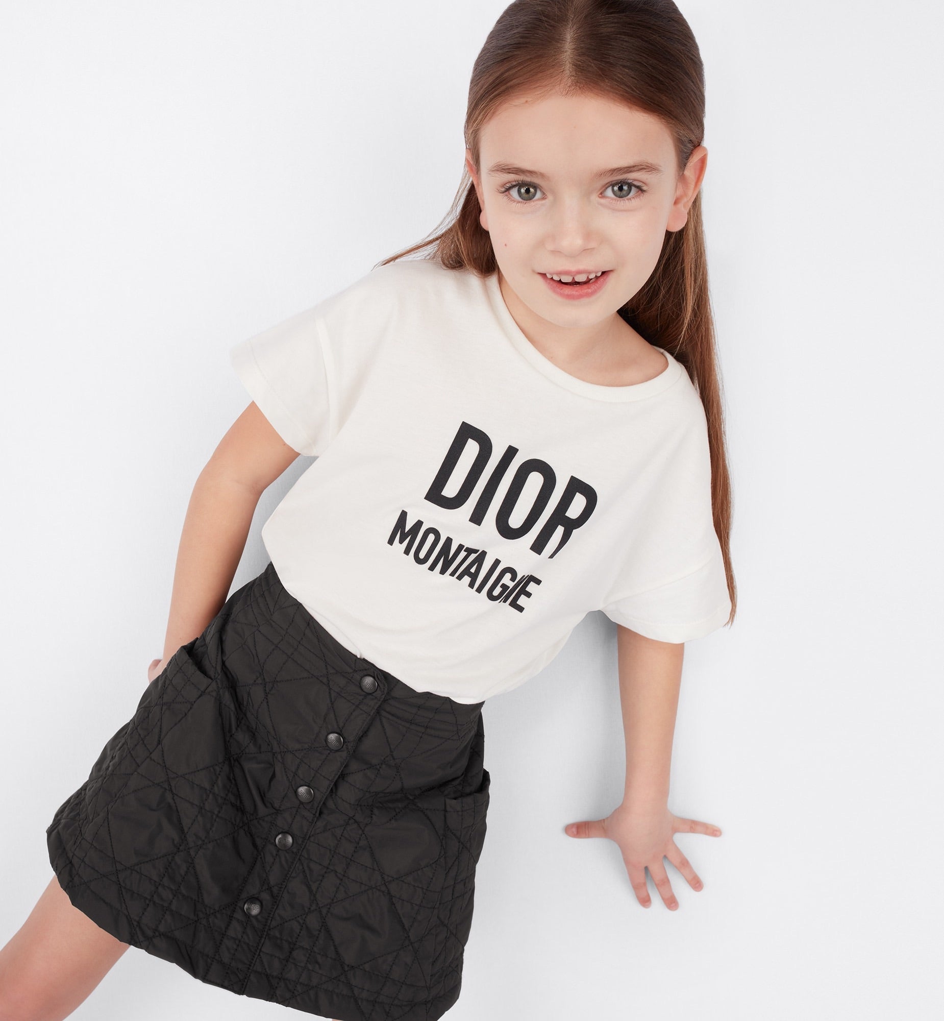 Dior Kids Cannage Stitch Skirt (Black)