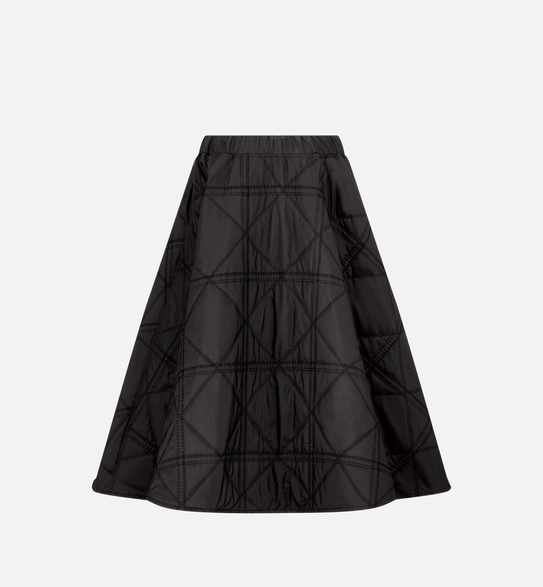 Dior Kids Cannage Stitch Midi Skirt (Black)