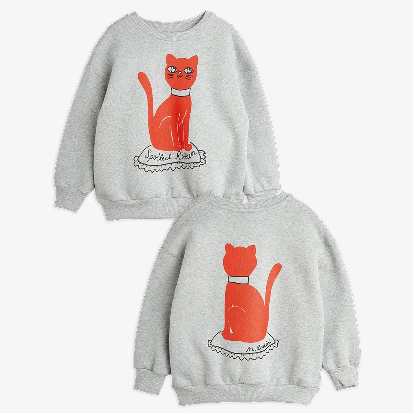 24AW MAIN Mini Rodini Cat Sweatshirt (Gray)