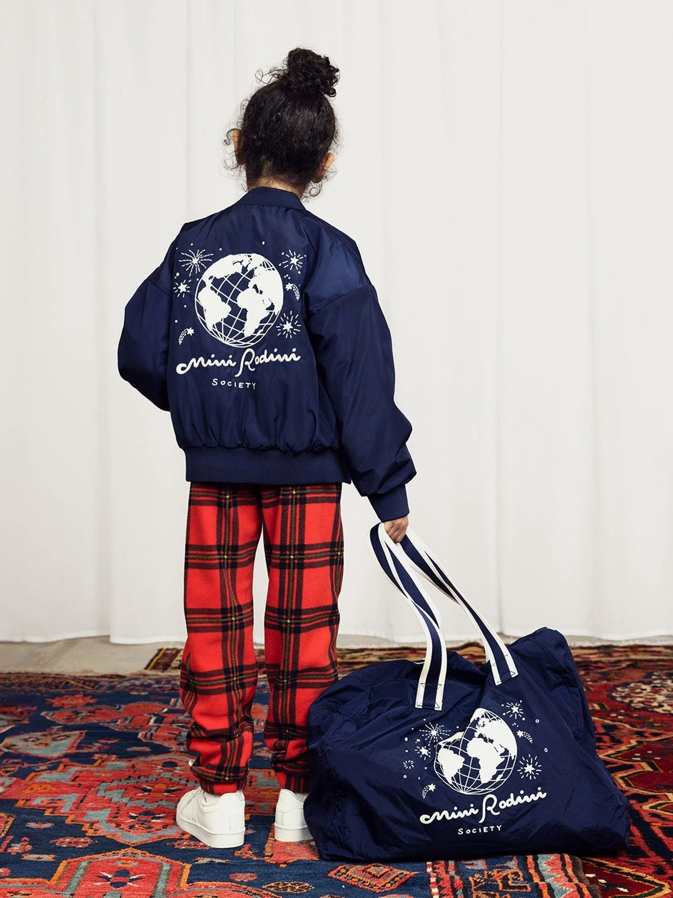 24AW MAIN MINI RODINI SOCIETY BASEBALL JACKET (BLUE)