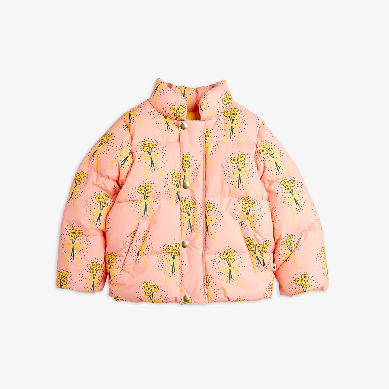 24AW MAIN Mini Rodini Winter Flower City Puffer Padding (Pink)