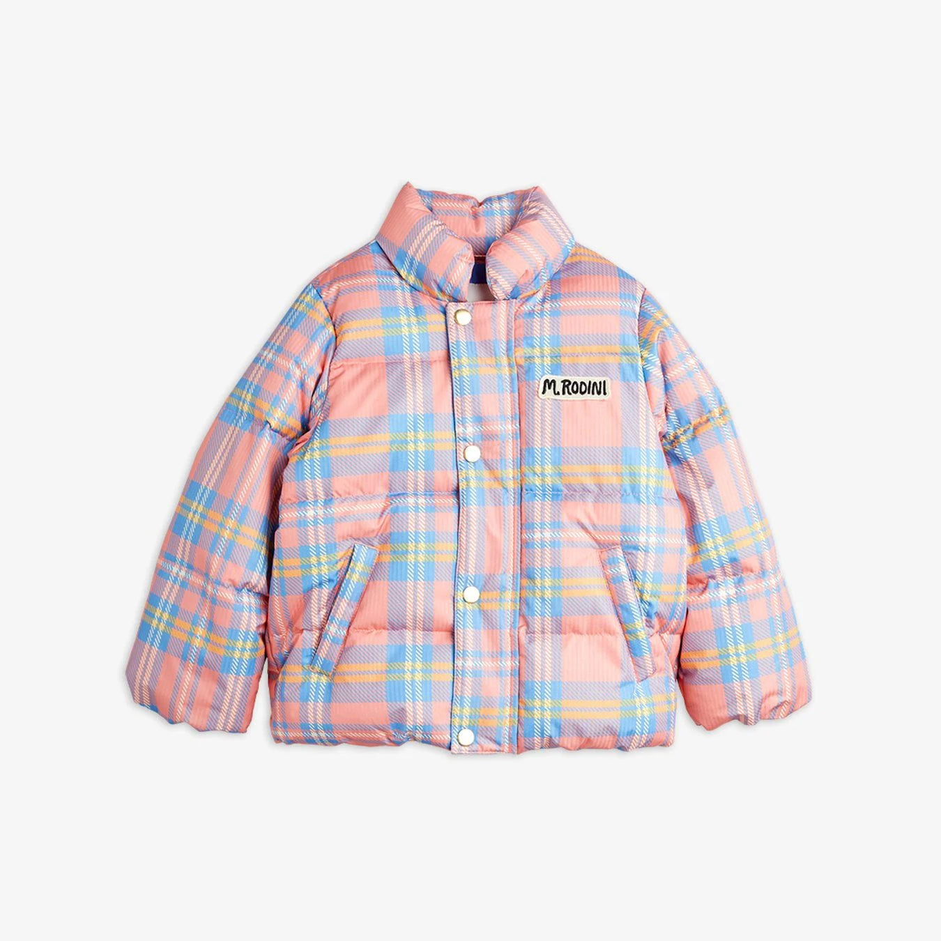 24AW MAIN Mini Rodini Check City Puffer Padding (Pink)