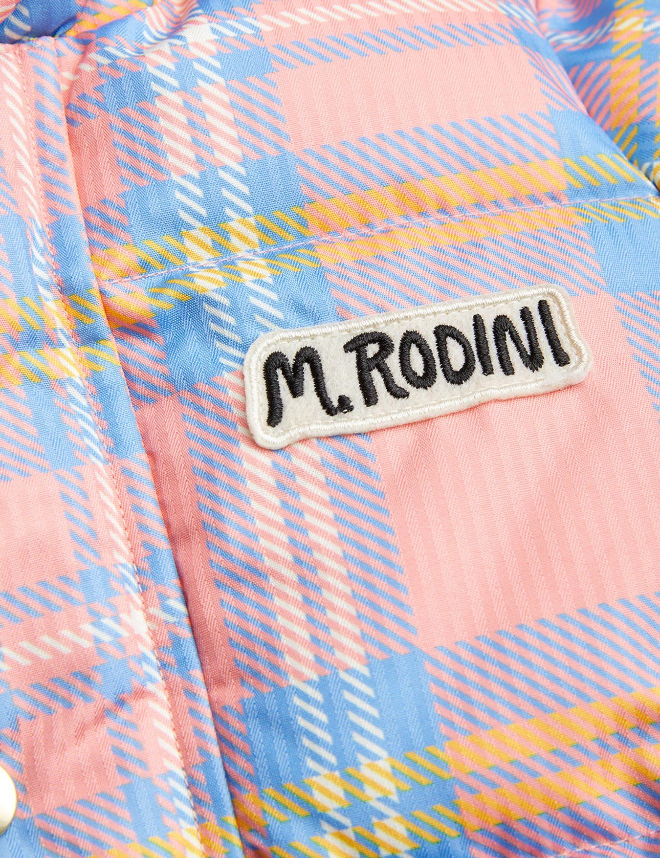 24AW MAIN Mini Rodini Check City Puffer Padding (Pink)