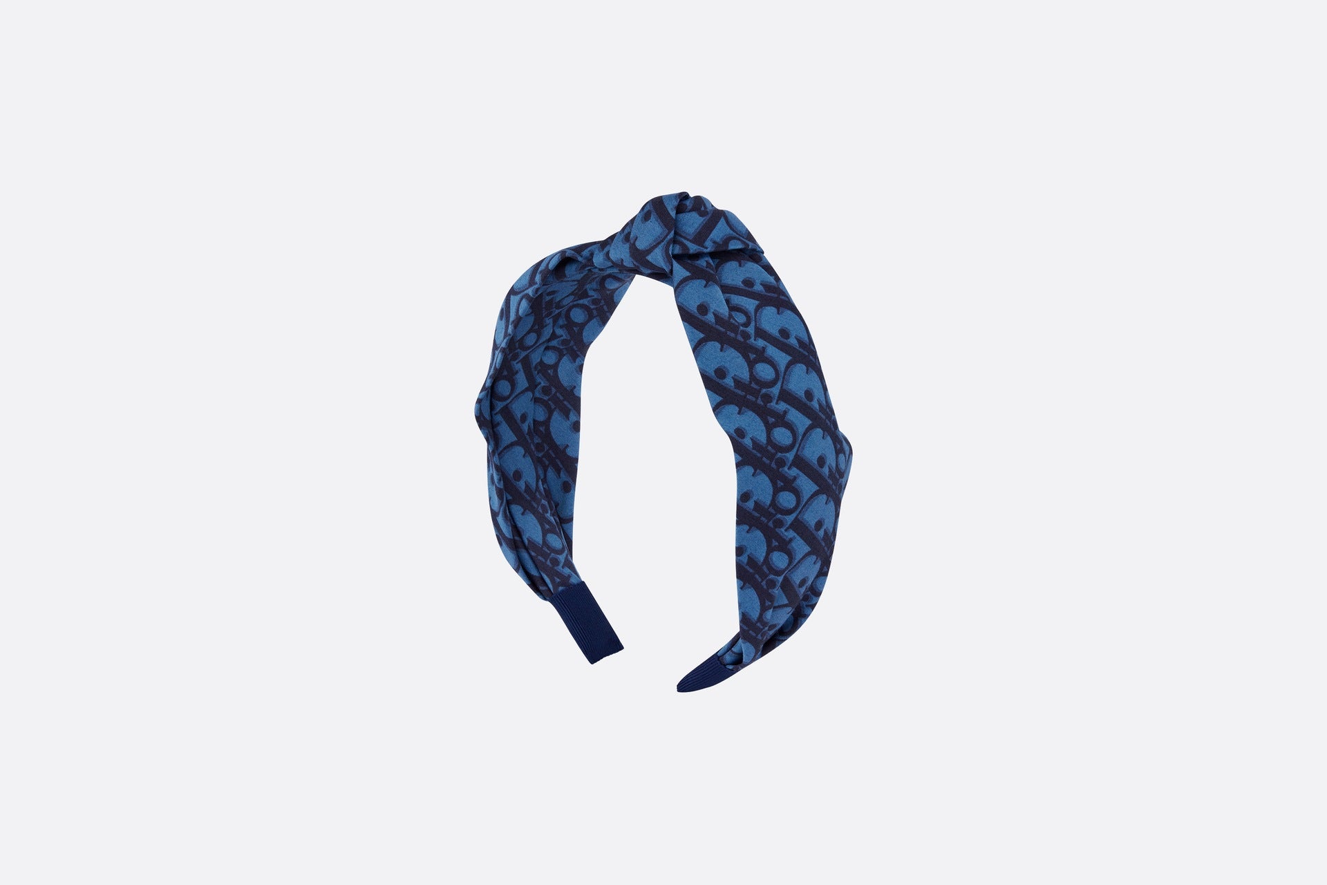 Dior Kids Oblique Poplin Cotton Hairband (Blue)