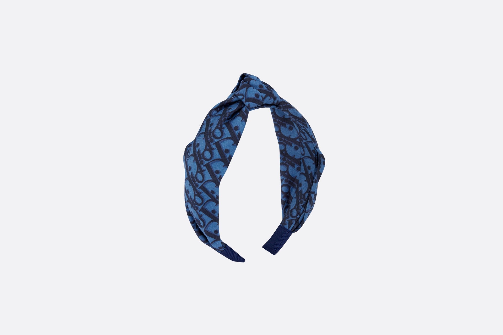 Dior Kids Oblique Poplin Cotton Hairband (Blue)