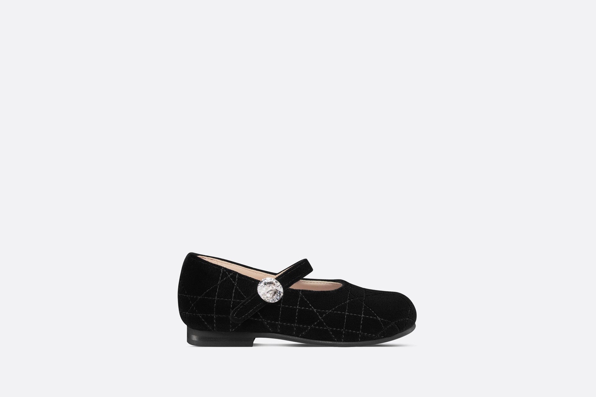 Dior Kids 24SS Cannage Ballerina Shoes (Black)