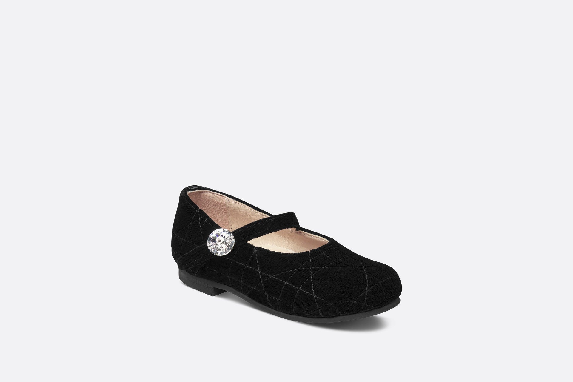 Dior Kids 24SS Cannage Ballerina Shoes (Black)