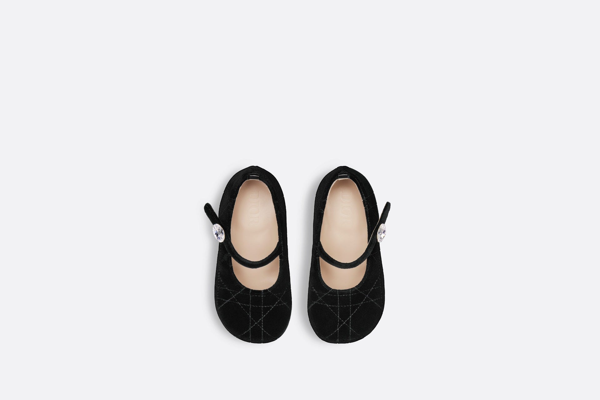 Dior Kids 24SS Cannage Ballerina Shoes (Black)