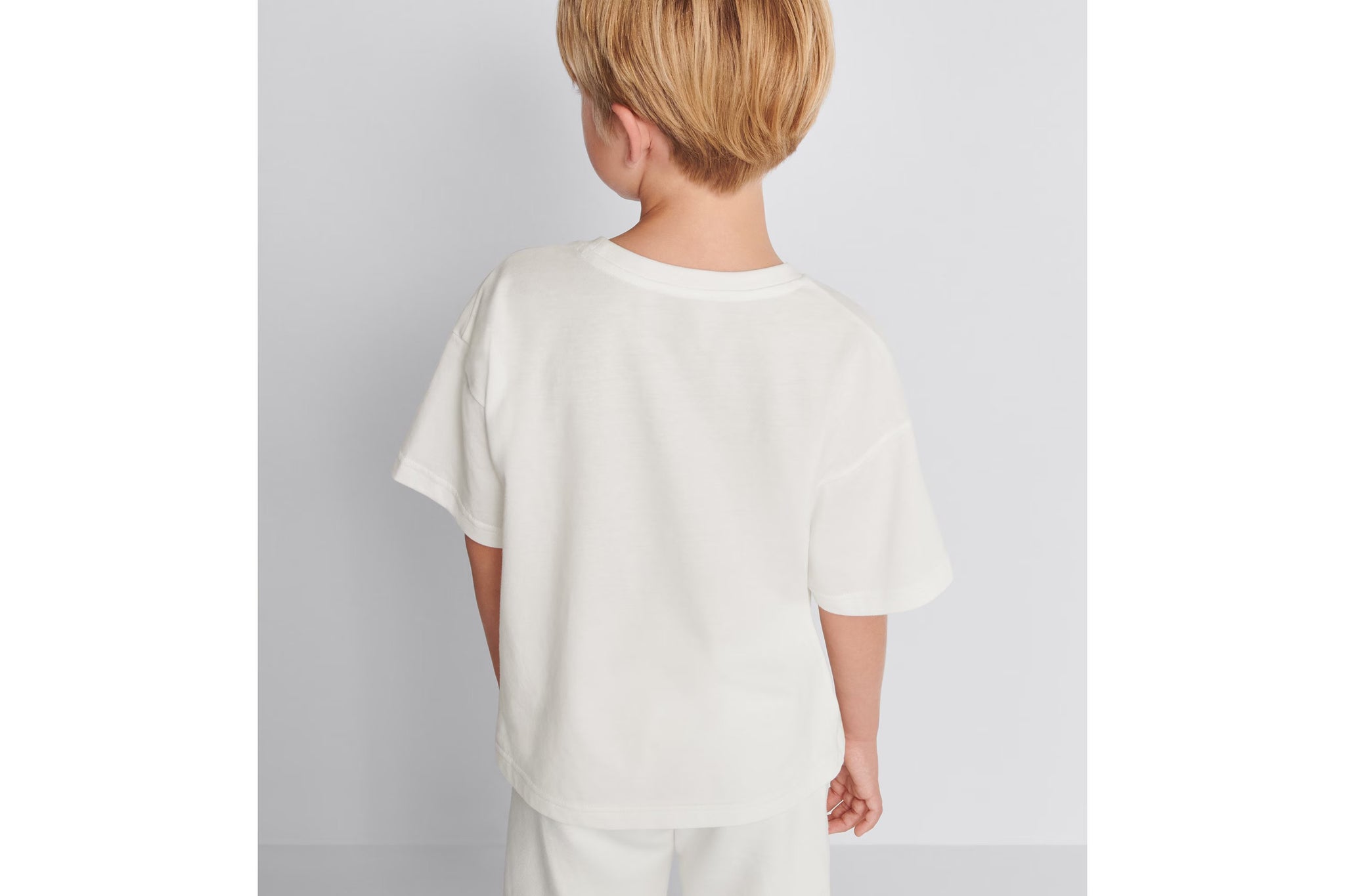 Dior Kids Graphic Logo Short Sleeve T-Shirt (Ivory)