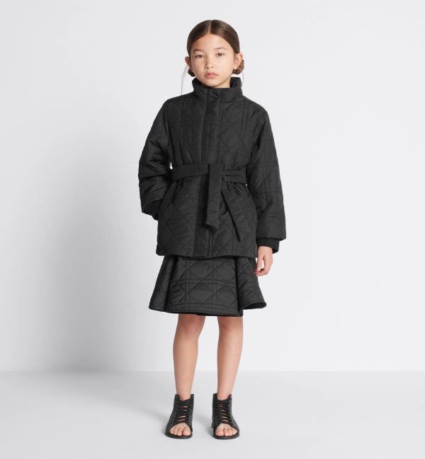 Dior Kids 24SS Kimono Bar Effect Macrocannage Jacket (Black)