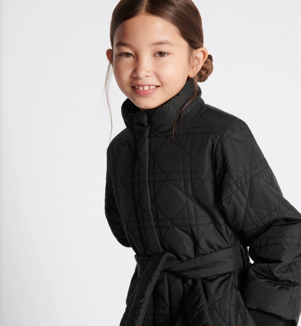 Dior Kids 24SS Kimono Bar Effect Macrocannage Jacket (Black)