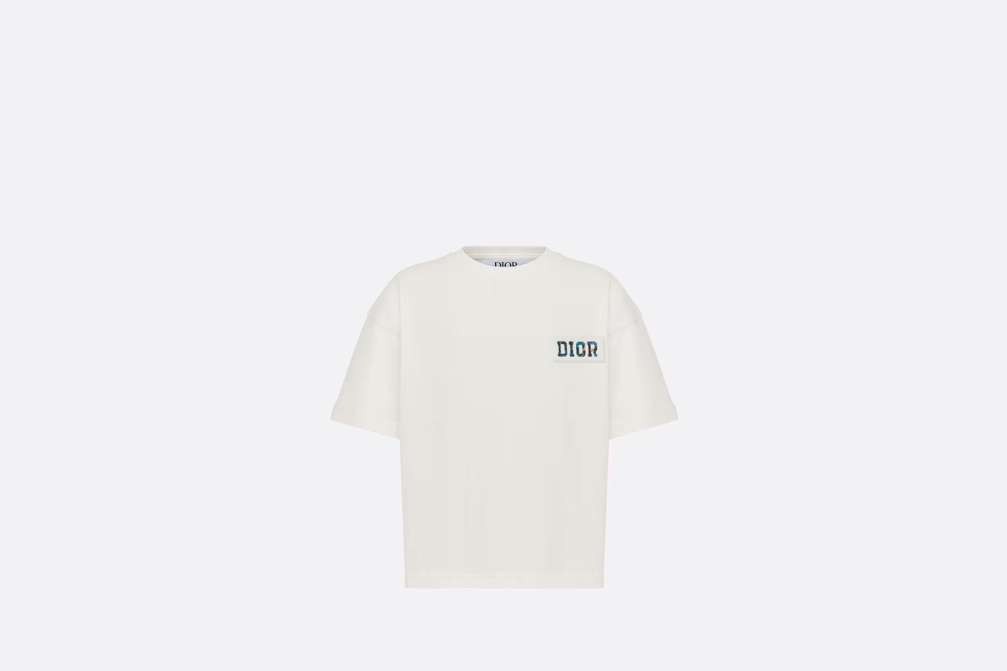 Dior Kids Graphic Logo Short Sleeve T-Shirt (Ivory)