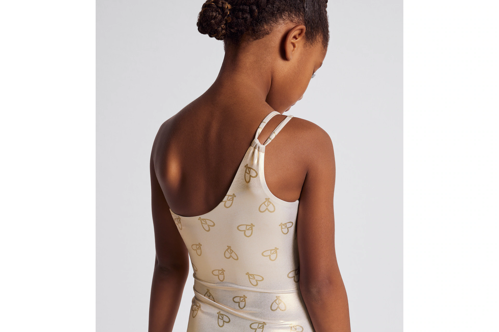 Dior Kids Unbalanced One Piece Swimsuit (Gold)