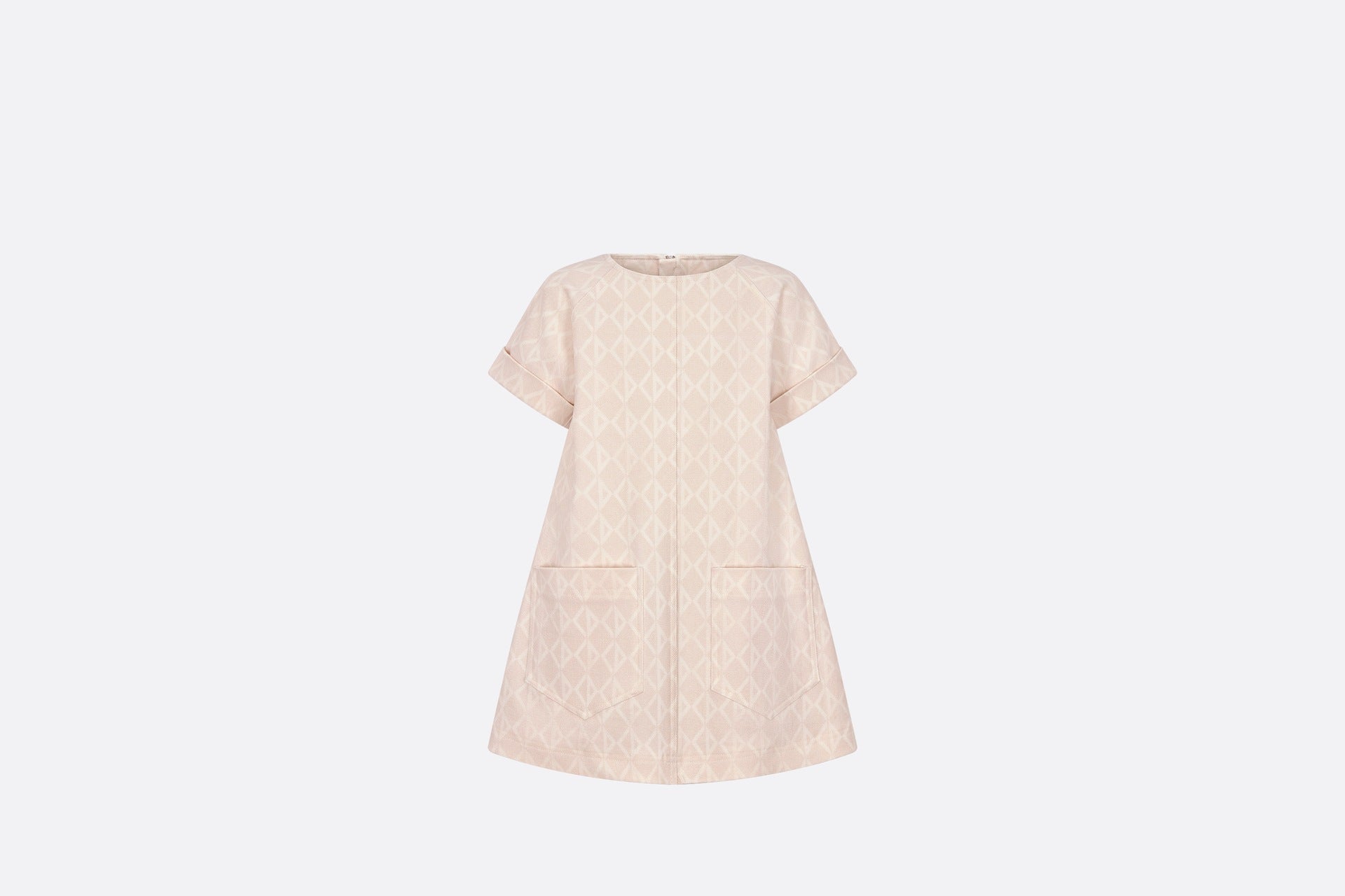 Dior Kids CD Diamond Gabardine Trapeze Dress (Pale Pink)