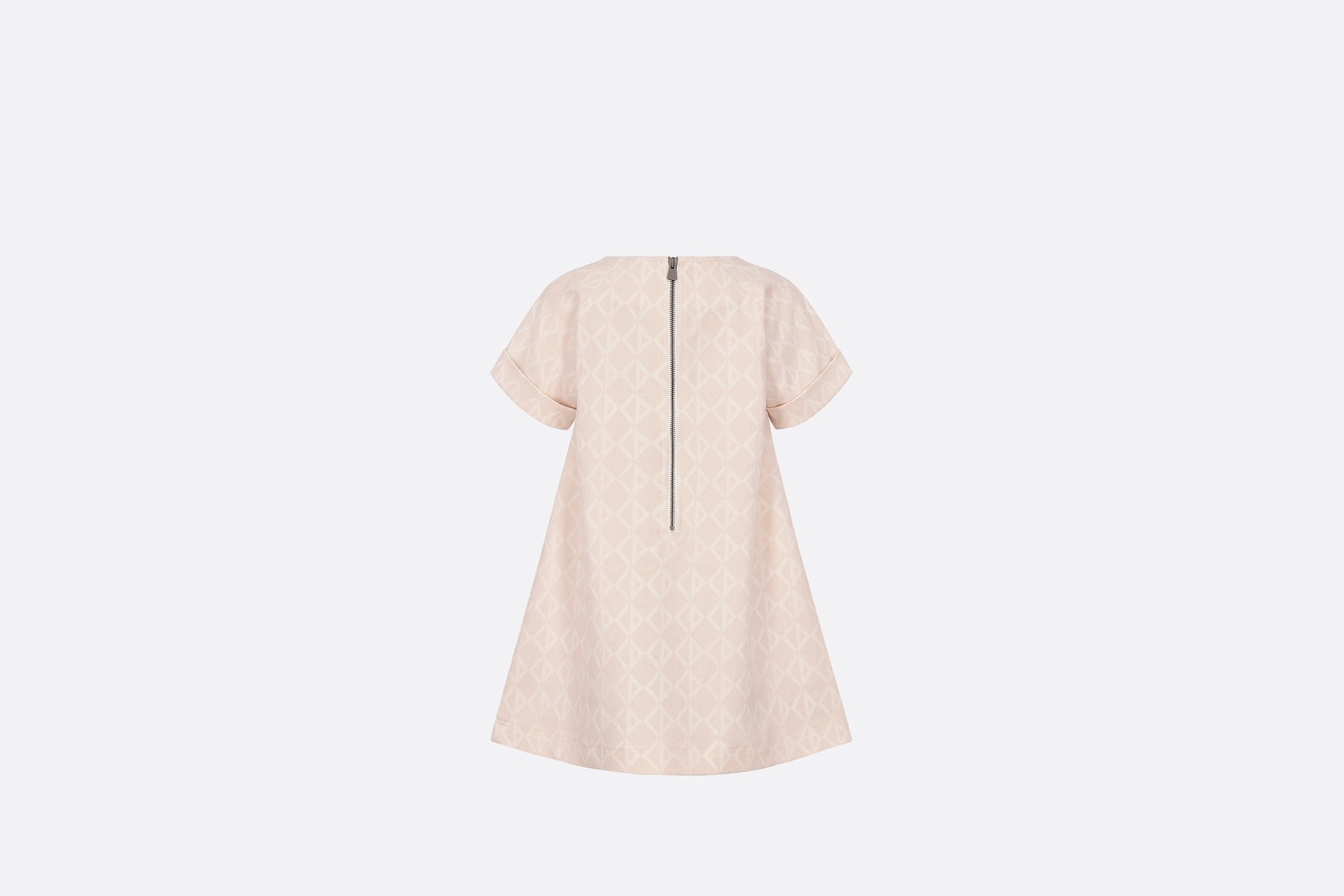 Dior Kids CD Diamond Gabardine Trapeze Dress (Pale Pink)