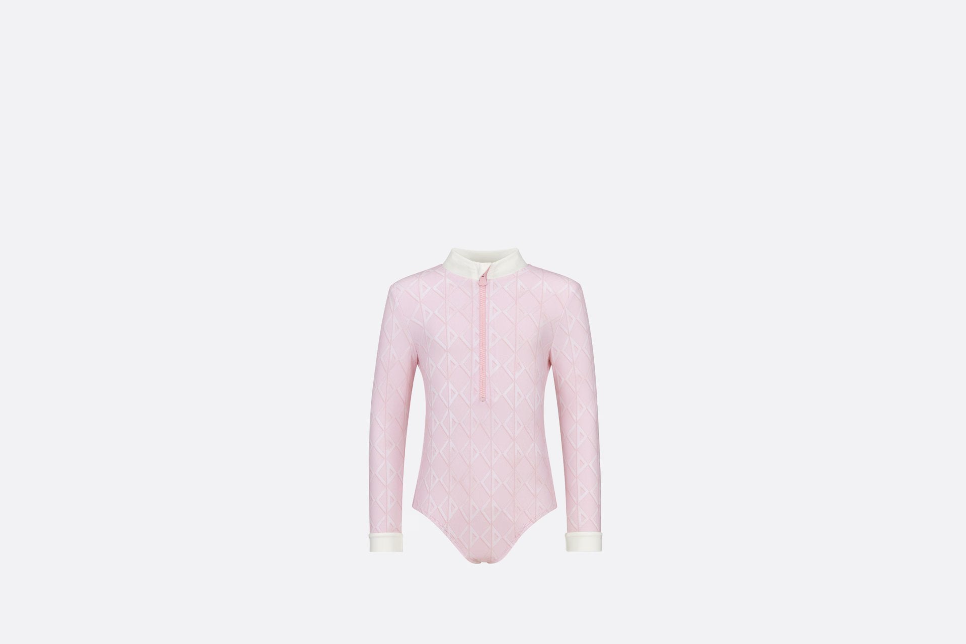 Dior Kids Long Sleeve One Piece Swimsuit (Pale Pink)