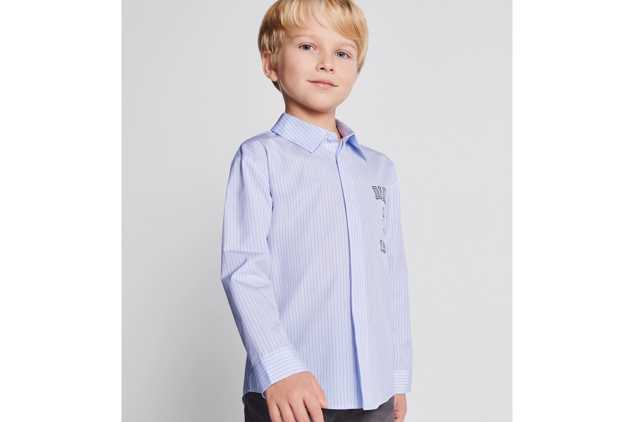 Dior Kids 24SS Bobby Shirt (Blue Stripe)