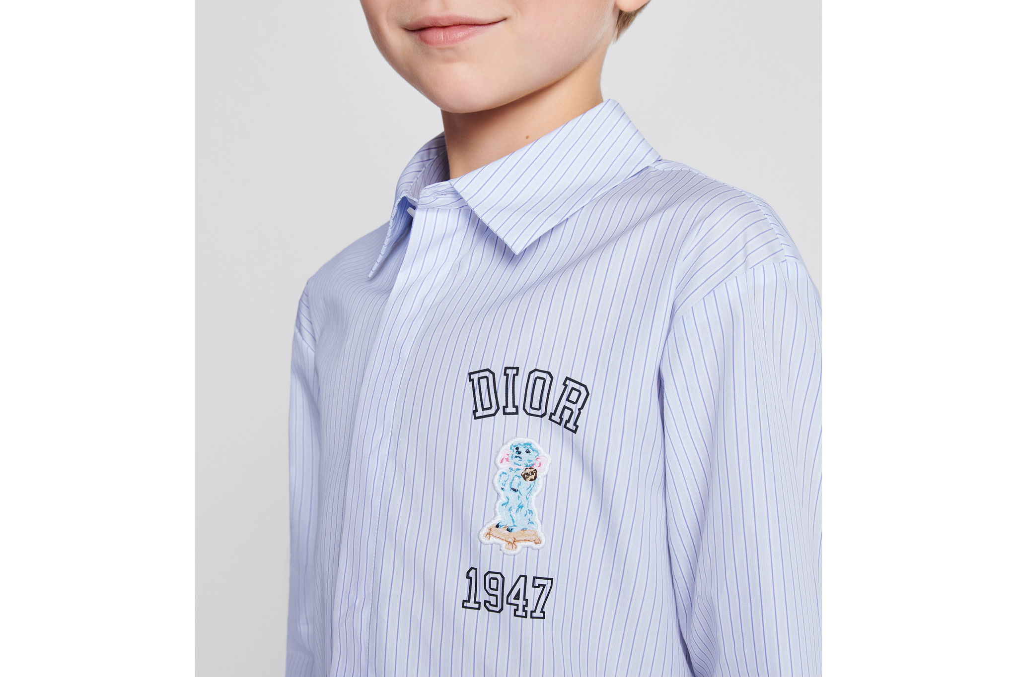 Dior Kids 24SS Bobby Shirt (Blue Stripe)