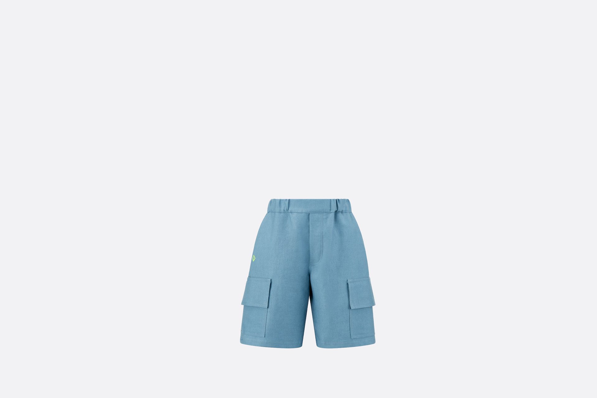 Dior Kids Gabardine Cotton Bermuda Pants (Blue)