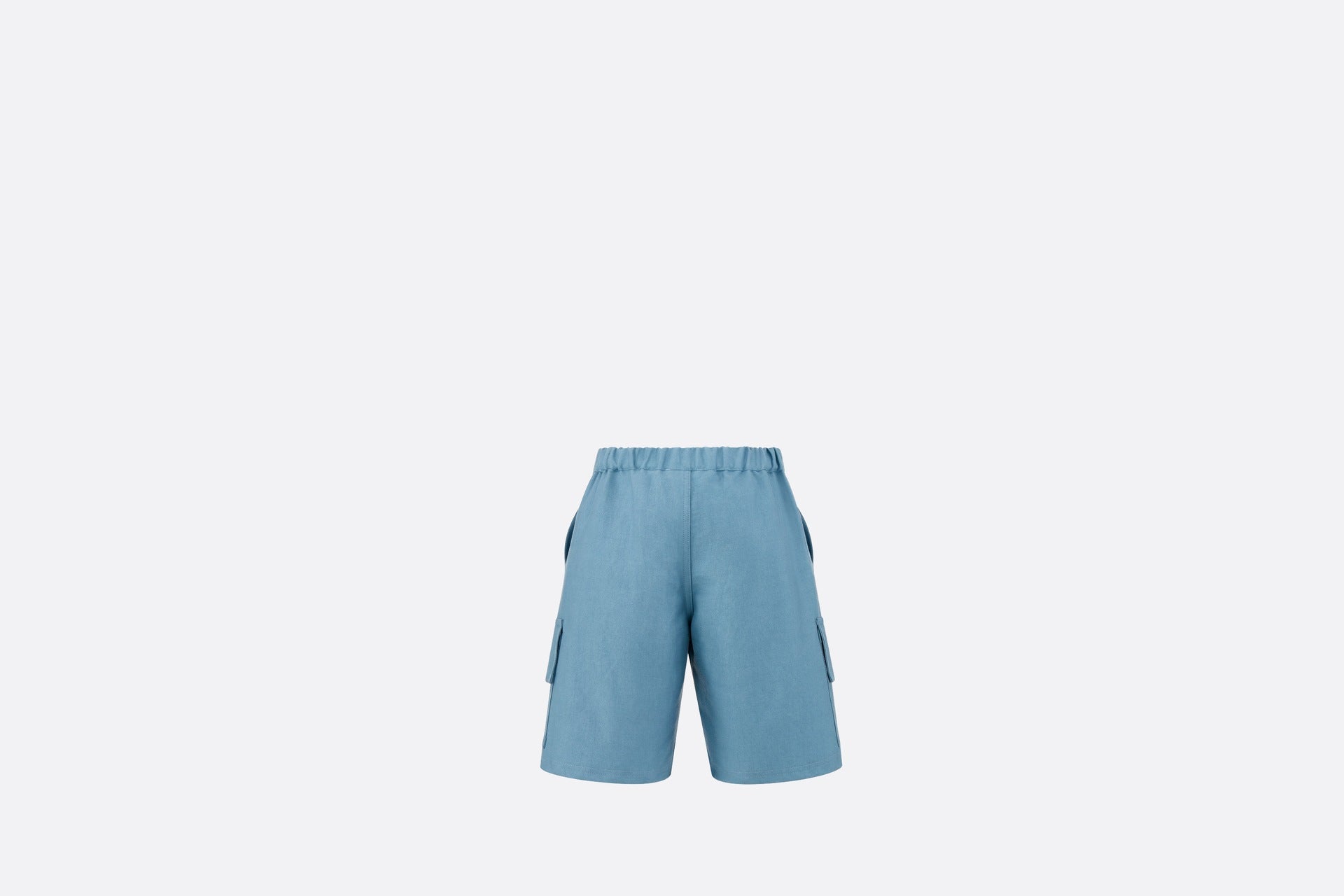 Dior Kids Gabardine Cotton Bermuda Pants (Blue)