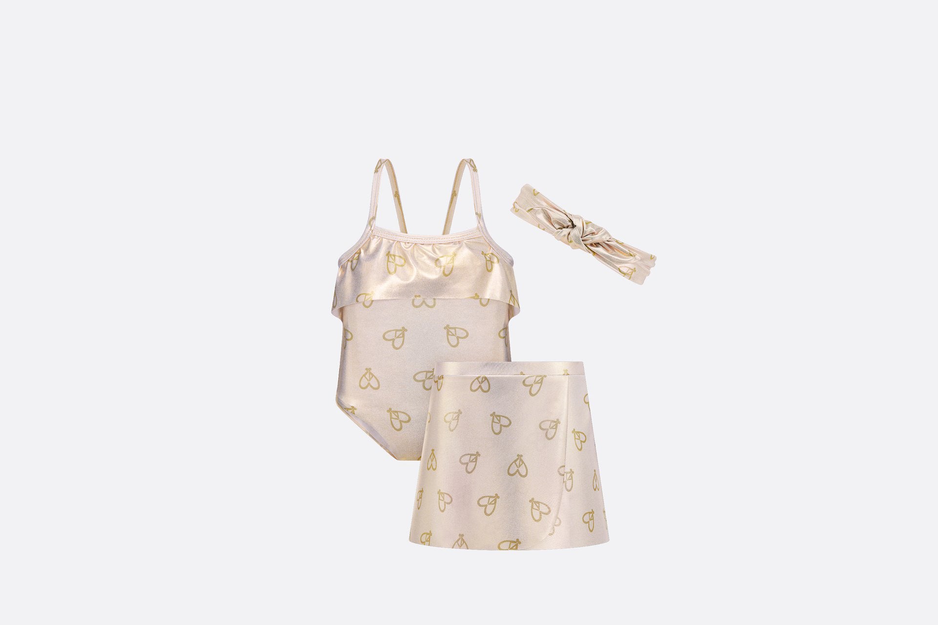 Dior Baby 24SS CD Heart Swimsuit Set (Gold)