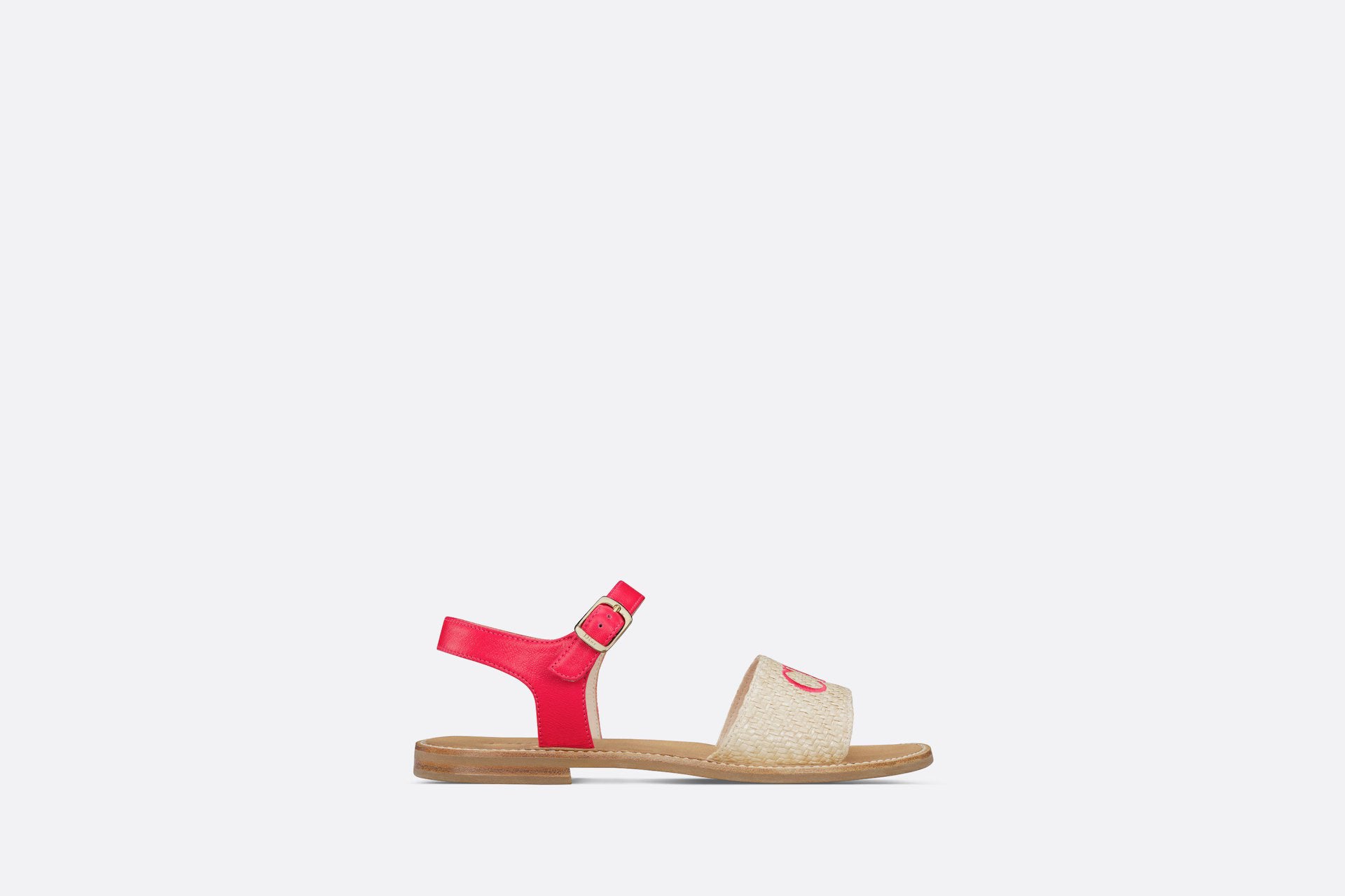 Dior Kids Raffia Sandals (Rose)