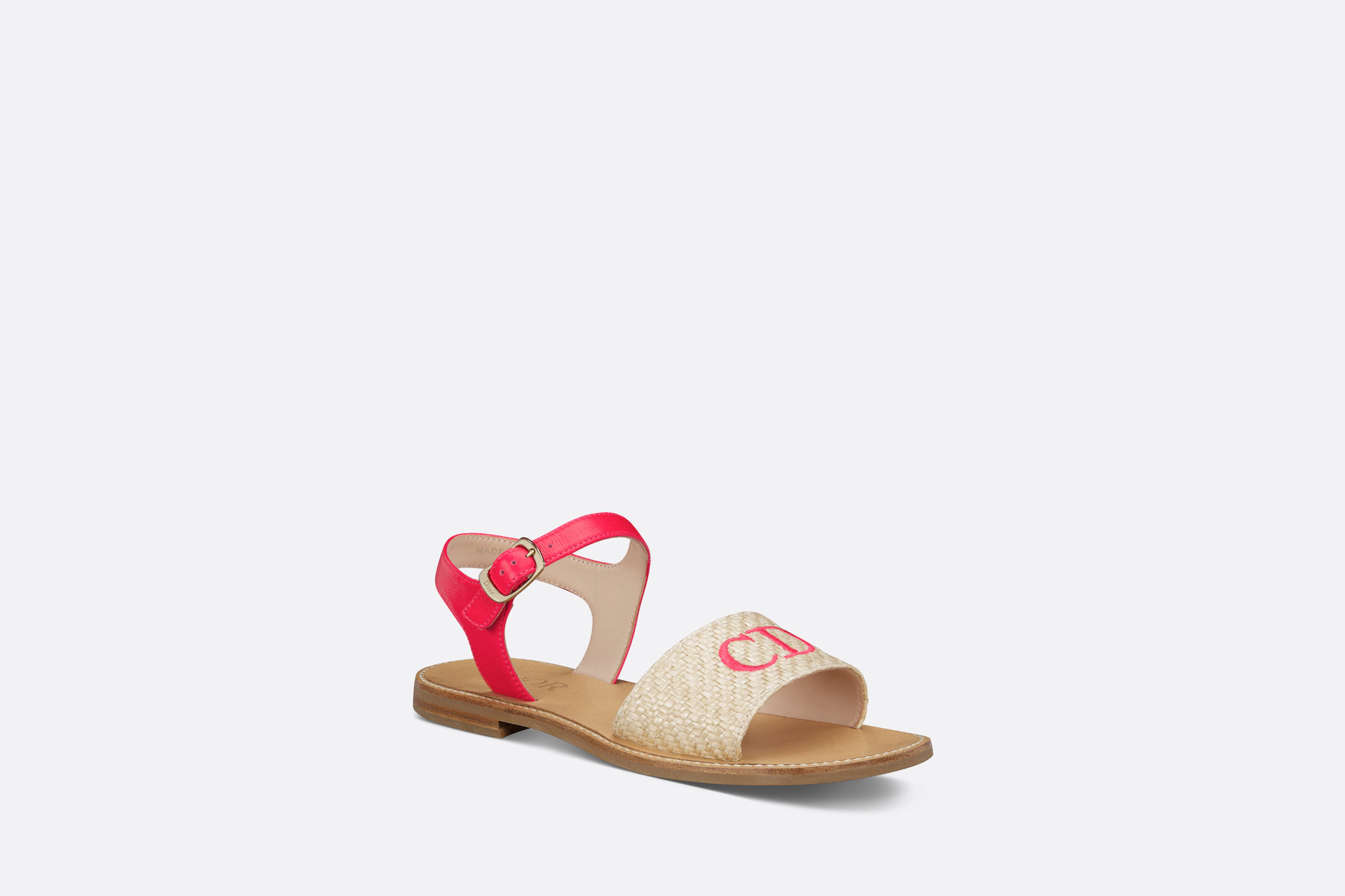 Dior Kids Raffia Sandals (Rose)