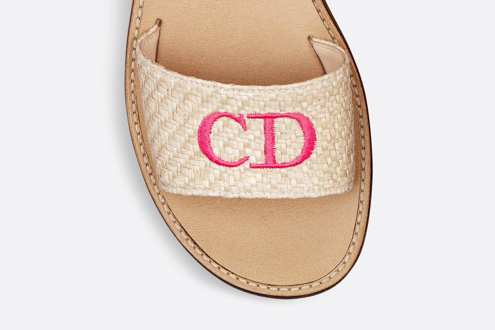 Dior Kids Raffia Sandals (Rose)