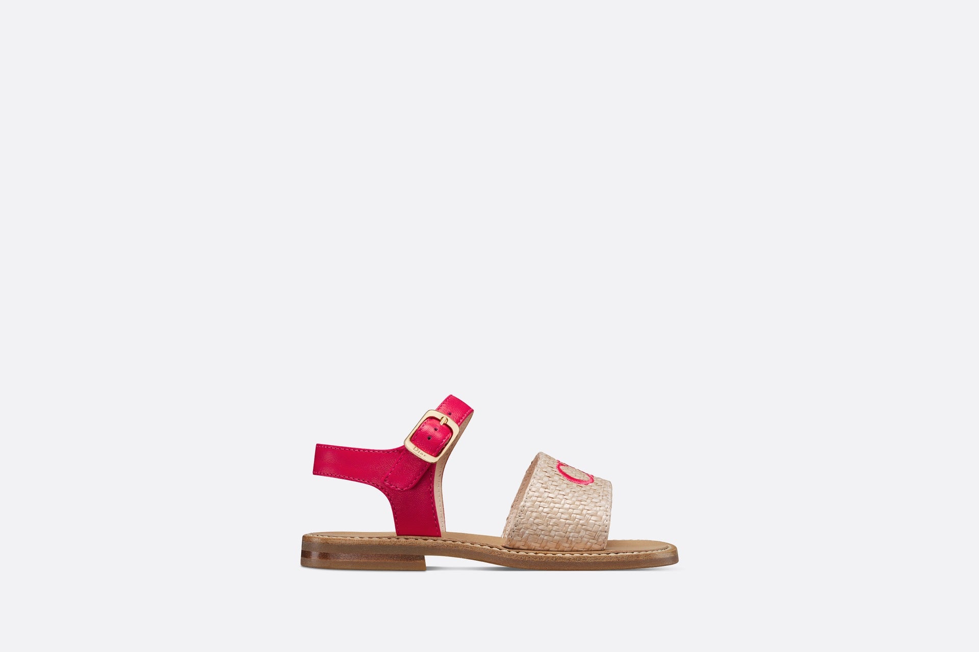 Dior Baby Raffia Sandals (Pink)