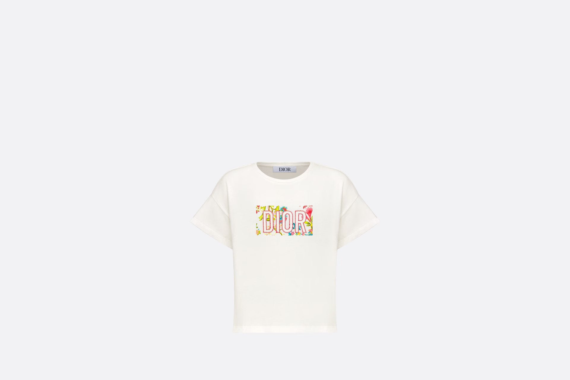 Dior Kids Riviera Logo Short Sleeve T-Shirt (Ivory)