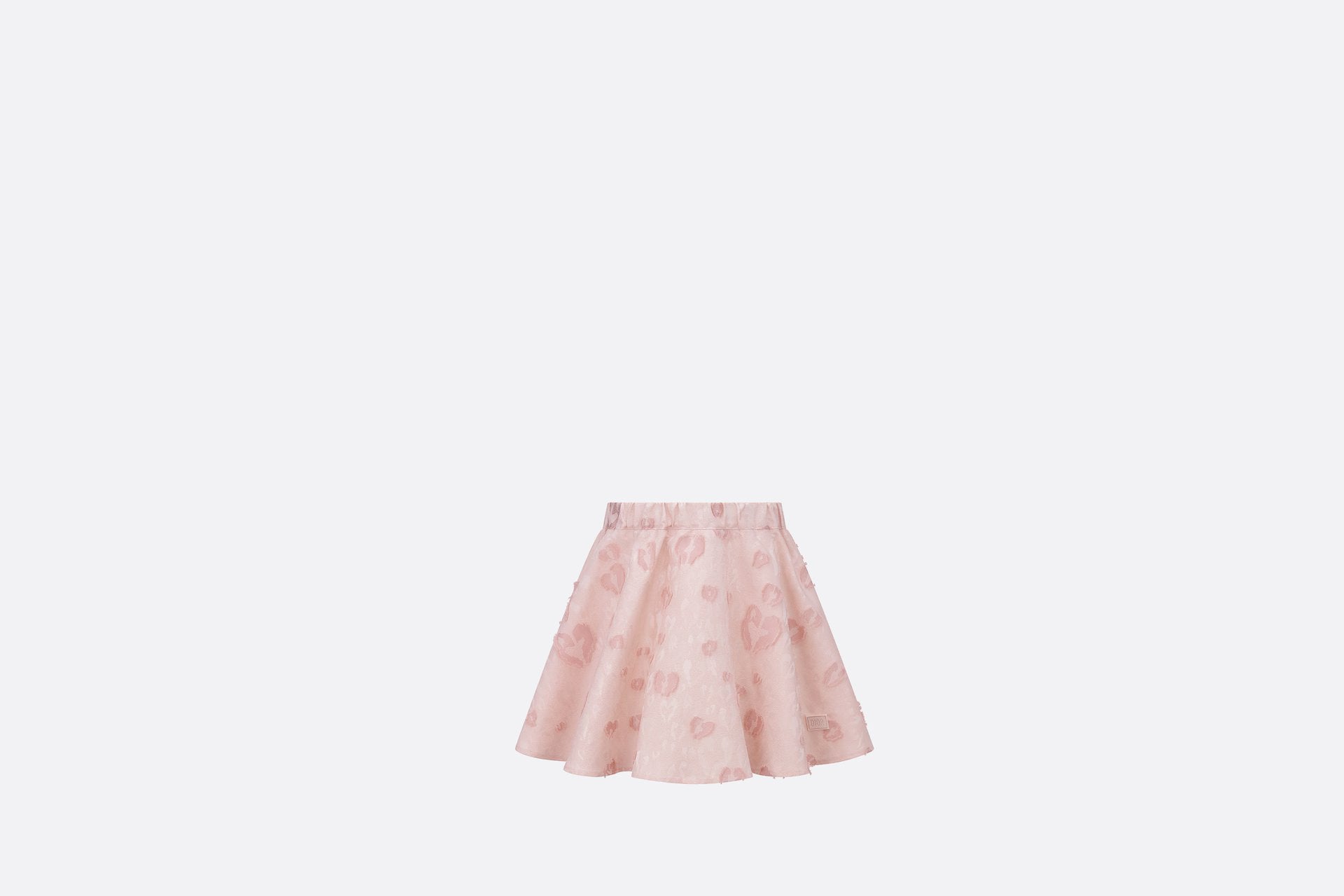 Dior Kids Heart Leopard Jacquard Skirt (Pink)