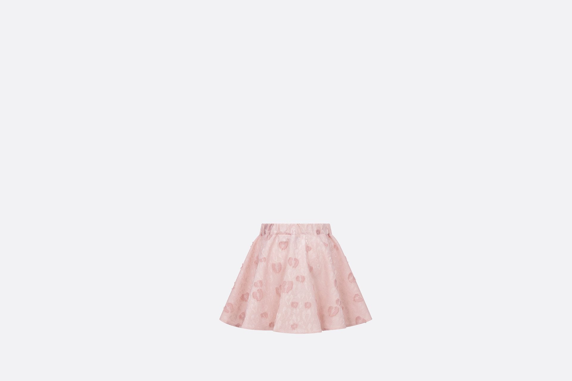 Dior Kids Heart Leopard Jacquard Skirt (Pink)