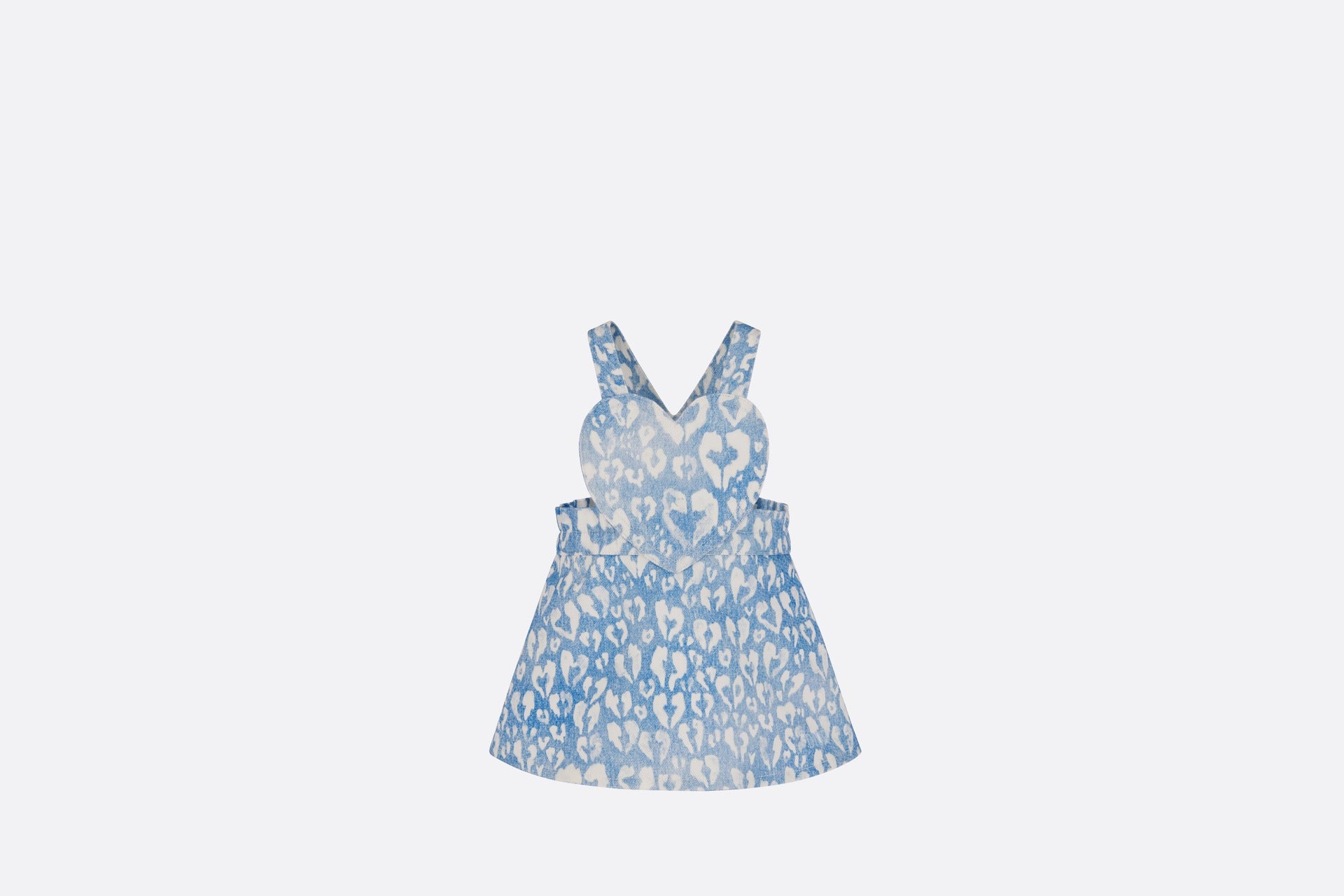 Dior Baby Heart Leopard Overall Dress (Blue)