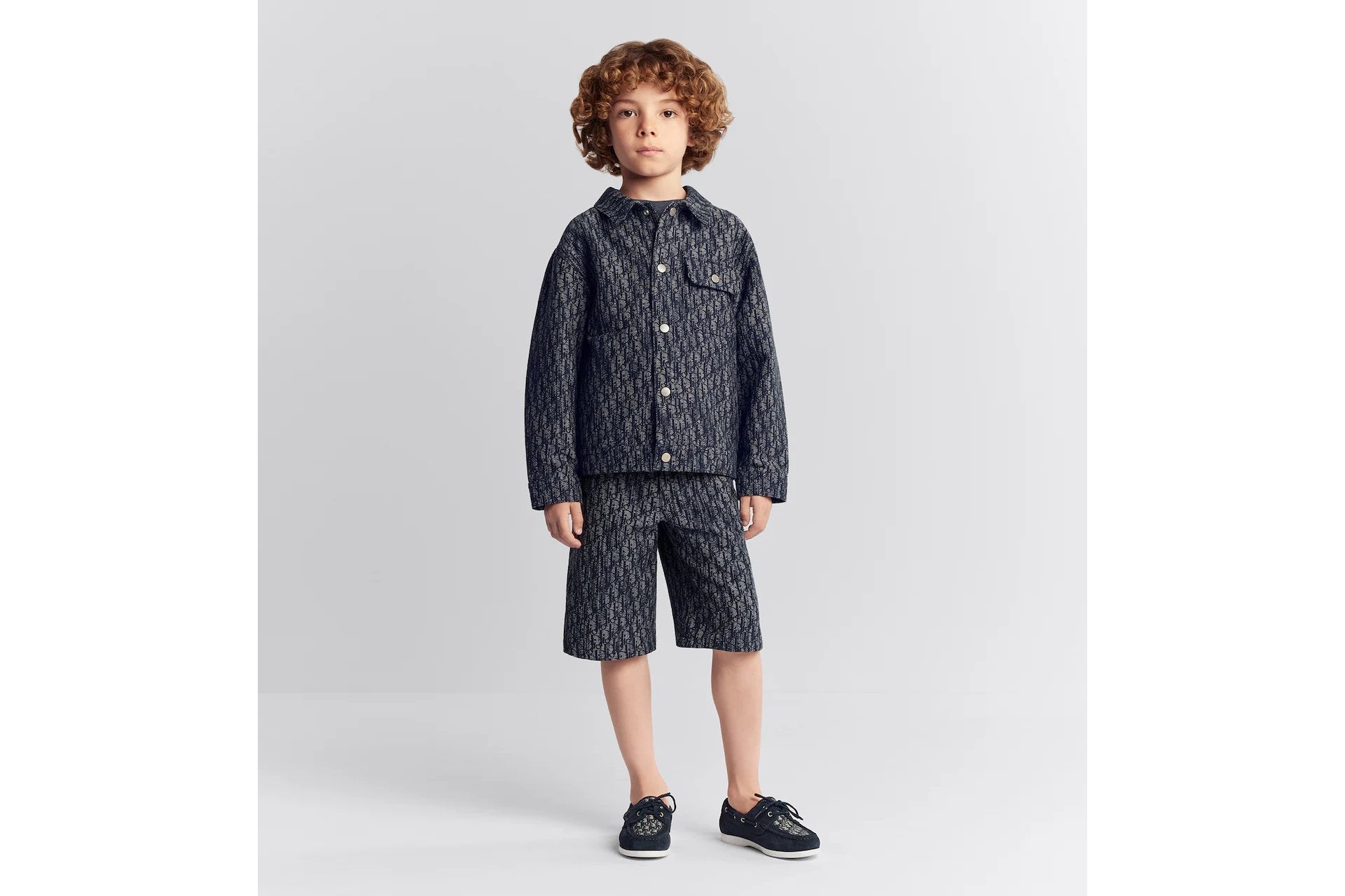 Dior Kids Dior Oblique Jacquard Jacket (Blue)